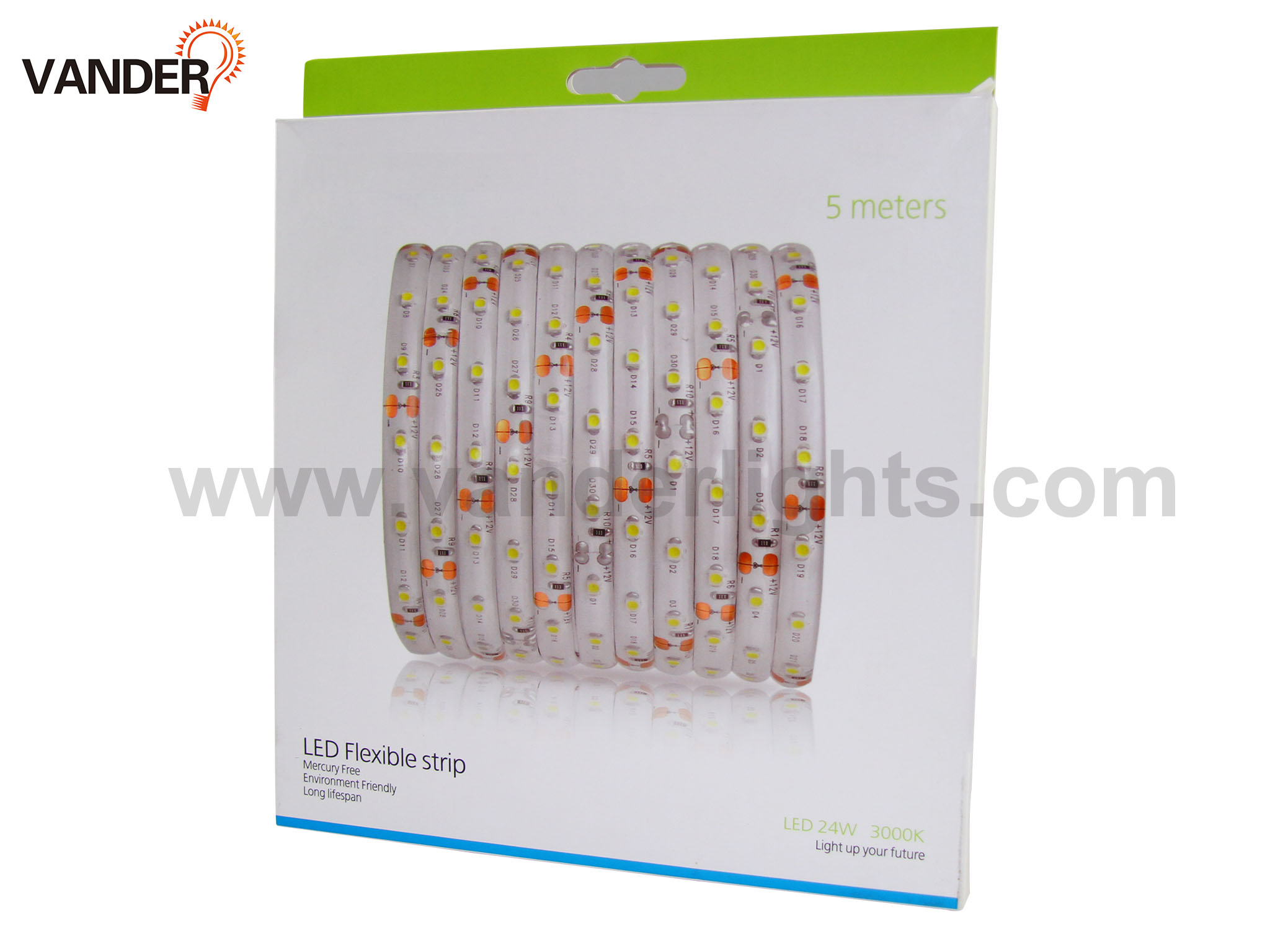 Colorful box package SMD3528-60leds 4.8W/m led strip light